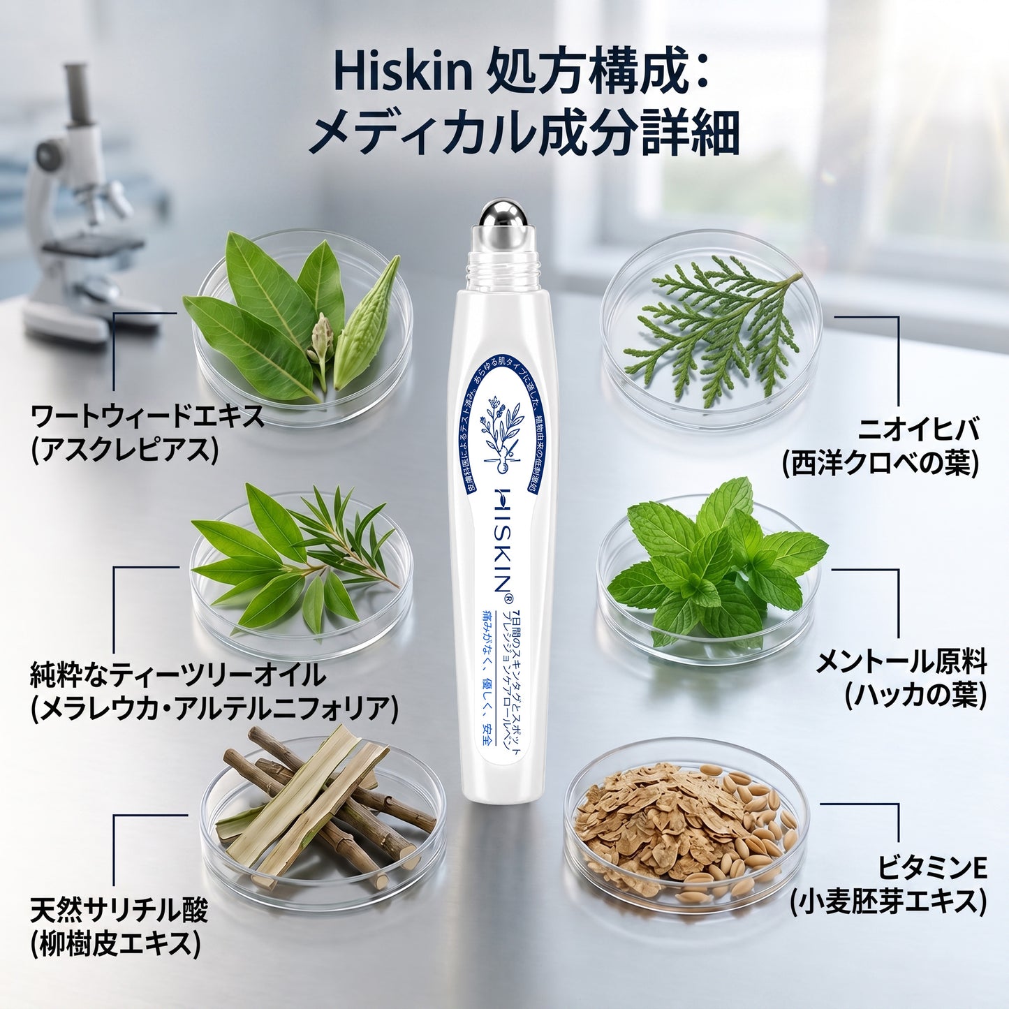 𝐇𝐈𝐒𝐊𝐈𝐍®👩‍⚕️ 7日間 スキンタグ＆スポットイレーサー｜痛みがなく、傷跡を残さない 高機能スポット除去ローラーボールペン