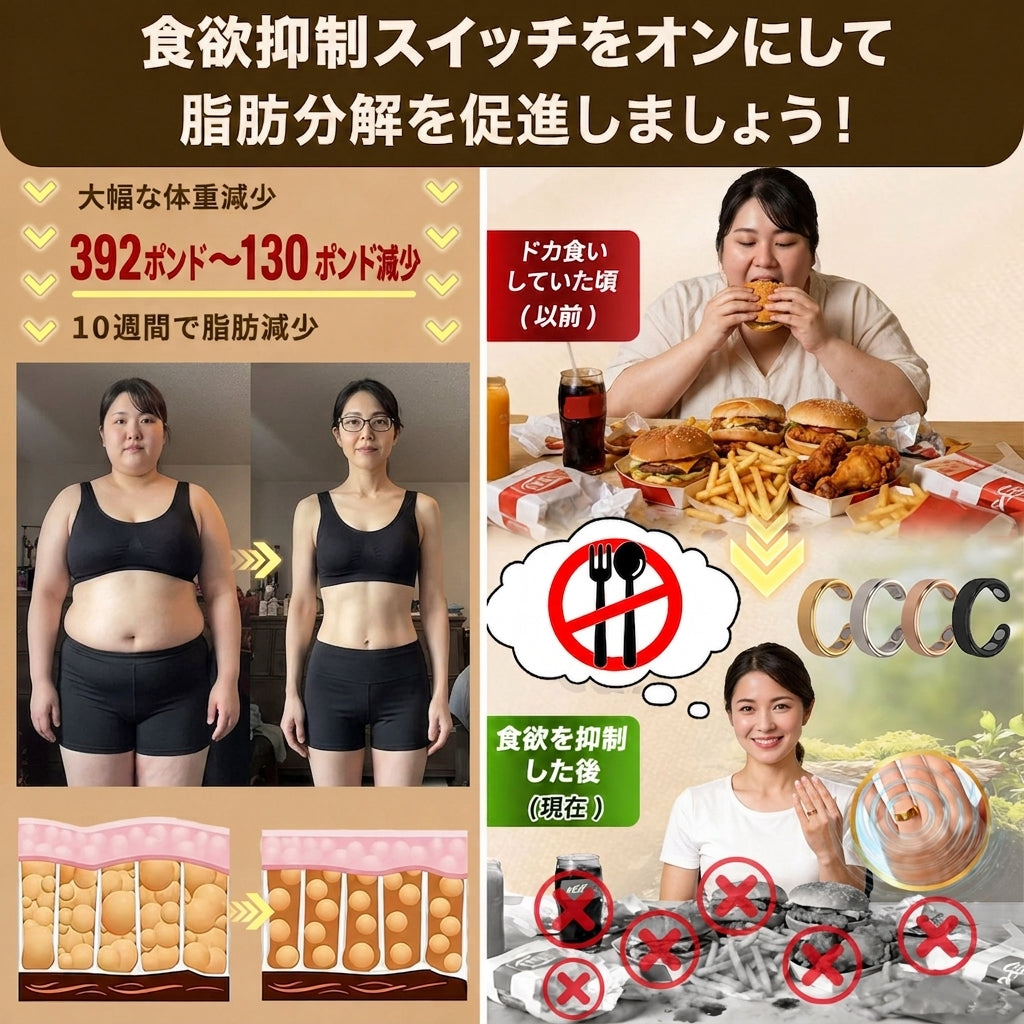 【2026年革新テクノロジー・今だけ80%OFF】✅ Resupe® スリミング・メタボリズム磁気リング：3つのコア技術で毎日の代謝をサポート。1日たった30分の装着で、体重管理＆めぐり・リンパの流れをサポート。さらに、関節の快適さ、質の良い睡眠、頭のスッキリ感までトータルケア。